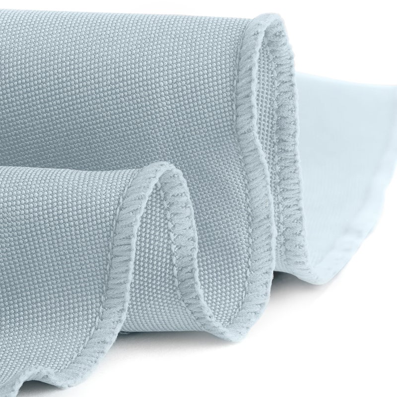 Gee Di Moda Round Tablecloth - 120 Inch Baby Blue Round Table Cloth for 60 to 96 Inch Round Tables - Heavy Duty Washable Fabric - for Buffet Table, Holiday Party, Dinner, Wedding & Baby Shower - Image 3